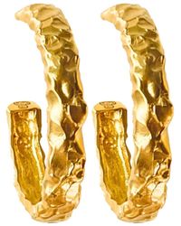 LINYA JEWELLERY - Rara Amorphous Half Oval Earrings - Lyst