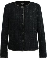 Smart and Joy - Tweed Round Neck Jacket - Lyst