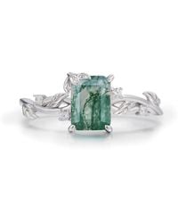 Azura Jewelry New York - Ring Of Earth Moss Agate Vermeil - Lyst