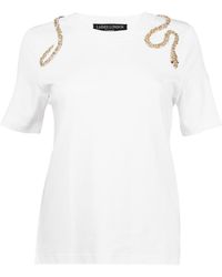 House of Laines London - Laines Couture Embellished Crystal Wrap Around Snake T-Shirt - Lyst