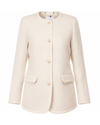 Franchetti Bond - Neutrals Mirabella Off Weave Long-Line Jacket - Lyst