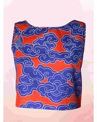 Wild Clouds - Organic Cotton & Linen Two-Way Tank - Lyst