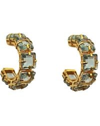 Bounkit - Alanna Hoops Amethyst Pierced - Lyst