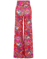Beatrice von Tresckow - Multi Paisley Wide Stretch Flare Trousers - Lyst
