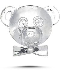 Ecce | Artisan Diamonds - 925K Sterling Teddy Bear Mini Pin - Lyst