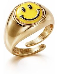 WHYAT - Moody Hand-Painted Rotating Ring – Sterling, -Plated - Lyst