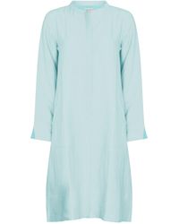 NoLoGo-chic - Super Mix Coat Dress Linen Sky - Lyst