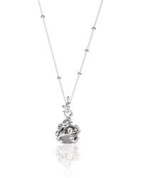 Kasun - Entwined Dark Grey Crystal Pearl Necklace – Silver - Lyst
