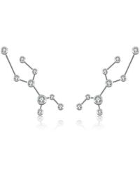 Genevieve Collection - Virgo Zodiac Constellation Earring 18K & Diamond - Lyst