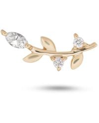 Zohreh - Diamond Leaf Flat Back Earring 9K - Lyst
