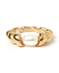 ARMS OF EVE - Riviera Gold & Pearl Ring - Lyst