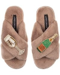 Laines London - Classic Laines Slippers With Laines Champers & Glass Brooches - Lyst