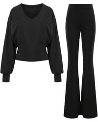 BLUZAT - Set With Kimono Blouse And Flared Trousers - Lyst