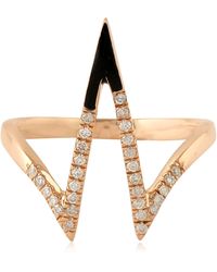 Artisan - Diamond Spike Ring With Enamel - Lyst