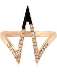 Artisan - Diamond Spike Ring With Enamel - Lyst