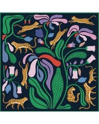 Jessie Zhao New York - Double Sided Silk Scarf Of Jungle Night - Lyst