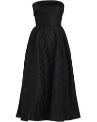 POST MERIDIEM - Jacquard Midi Dress With Turn-Up - Lyst