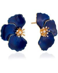 Milou Jewelry - Poppy Flower Earrings - Lyst