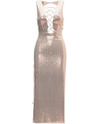 Nissa - Holographic-Effect Midi Dress - Lyst
