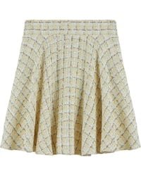 Nocturne - Ruffle Tweed Mini Skirt - Lyst