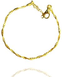 Spero London - Bead Chain Twisted Sterling Bracelet - Lyst