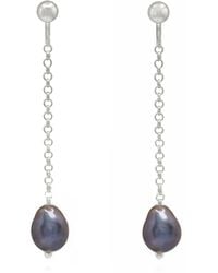 Ninemoo - Midnight Baroque Pearl Earrings - Lyst