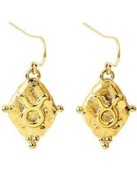 Seven Saints - Taurus Vintage-Style Dangle Earrings, Plated - Lyst