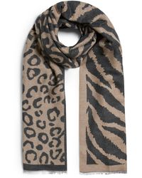James Lakeland - Leopard-zebra Print Scarf Beige - Lyst