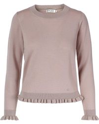 tirillm - Neutrals Aspen Merino Wool Sweater With Frills - Lyst