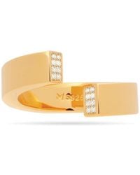 Meulien - Open Twist Ring With Pave Cz - Lyst