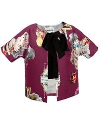 Maxjenny - Cropped Jacket With Bow - Lyst