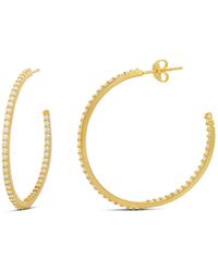 SHYMI - Thin Pave Hoops - Lyst