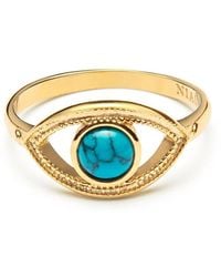 Nialaya - Skyfall Evil Eye Ring - Lyst