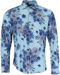 lords of harlech - Sherlock Valencia Floral Tailored Merino Shirt - Lyst