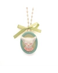H2 Studio - Angry Puss Portrait Cat Brooch Pendant Necklace - Lyst