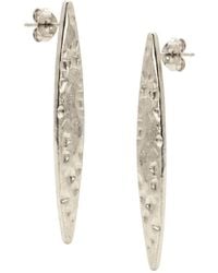 Jaredjamin - Soren Hammered Marquise Post Earrings - Lyst