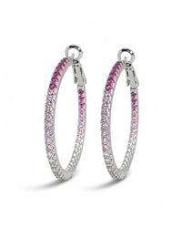 Ninemoo - Lueur Rosé E Gradient Crystal Hoop Earrings – - Lyst