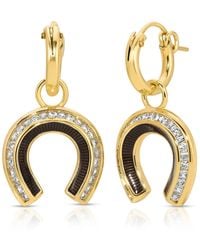 Glamrocks Jewelry - Good Fortune Horseshoe Earrings - Lyst