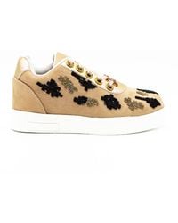 Rettrose - Neutrals Madalyn Luxury Suede Handmade Embellished Tennis Shoe - Lyst