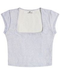 Cloud Haven - Jacquard Square Neck Tee - Lyst