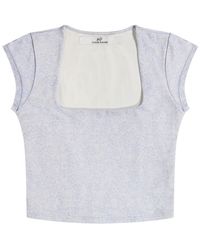 Cloud Haven - Jacquard Square Neck Tee - Lyst