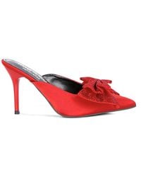 Rag & Co - Elisda Embellished Bow High Heel Mules - Lyst
