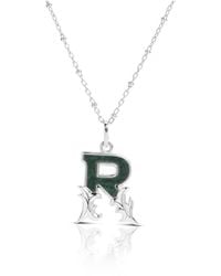 Kasun - Solid R Initial Necklace With Marble - Lyst