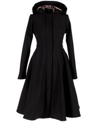 RainSisters - Fitted & Flared Waterproof Coat With Hood: Midnight - Lyst