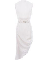 AVENUE No.29 - Cowl Neckline Asymmetric Viscose Midi Dress - Lyst