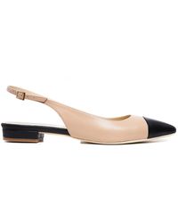 Ginissima - Neutrals Nude Alice Slingback Flats - Lyst
