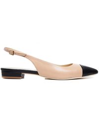 Ginissima - Neutrals Nude Alice Slingback Flats - Lyst