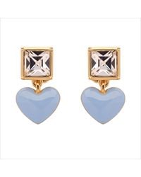 Emma Holland Jewellery - Enamel Heart & Crystal Clip Earrings - Lyst