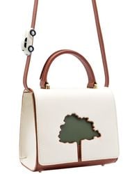 Absurde - Neutrals One Way Off Small Leather Shoulder Bag - Lyst