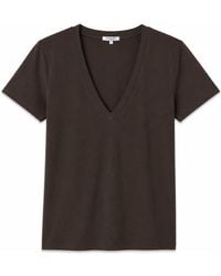 NOEND - Supima Cotton Deep V-Neck Tee - Lyst